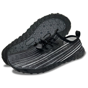 Men's and Women's Soft Breathable Slip-on Water Shoes | Aqua Socks for Swim, Beach, Pool, Surf, Yoga | Black, US Size 7