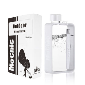 Flat Water Bottle for Warm Drinks (White)