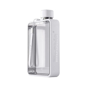 Flat Water Bottle for Warm Drinks (White)