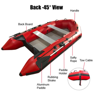 Red 2.3m Inflatable Dinghy Boat Tender Pontoon Rescue