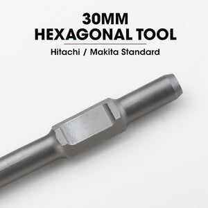 Jack Hammer Chisel Bit | 30mm Hex Accessories for Floor Scraper and Tile Lifter