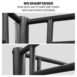 Kingston Slumber Metal Single over Double Bunk Bed Frame (Dark Matte Grey)