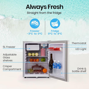 GECKO 70L Portable Fridge Freezer - Caravans Camping 12V/24V/240V