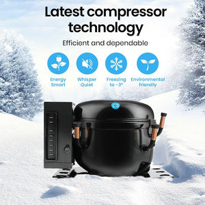 GECKO 70L Portable Fridge Freezer - Caravans Camping 12V/24V/240V