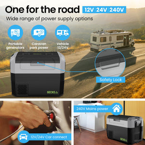 Gecko 55L Portable Fridge Freezer | Camping, Car, Caravan, Boats | 12V/24V/240V