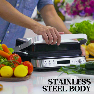 Smart Multi Contact Grill Sandwich Press Panini Waffle Maker | Stainless Steel