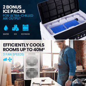 35L Portable Evaporative Air Cooler | 220W | 24 Hour Timer | 4 in 1 Cooling Fan | Remote Control