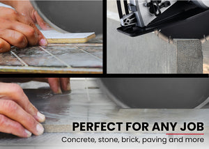 2400W Electric Concrete Saw | 355mm | Demolition Cutter Wet Dry Demo Tool | Circular Cutting | BAUMR-AG