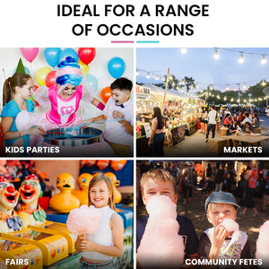 1000W Commercial Cotton Candy Machine | Fairy Floss Maker with Transparent Shield | EUROCHEF