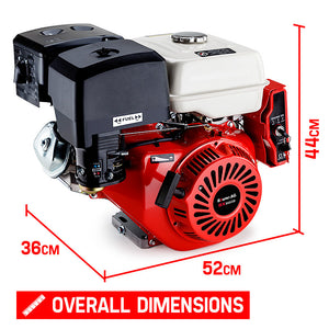 13HP Petrol Stationary Engine | OHV 4 Stroke | Horizontal Shaft | Electric Start Motor | BAUMR-AG