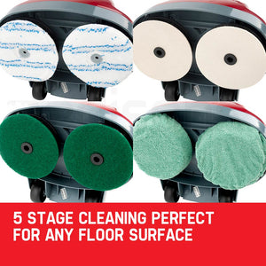 AUCH Floor Polisher | 5in1 Electric Timber Hard Tile Waxer Buffer Cleaner - Carpet Rug Scrubber