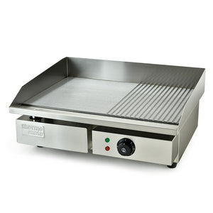 Electric Griddle Stainless Steel Commercial 2200W | BBQ Grill Pan Hot Plate Large
