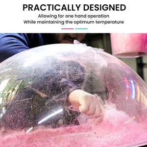 Commercial Fairy Floss Cotton Candy Maker Machine 52cm with Bubble Cover