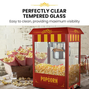 EuroChef Commercial Electric Popcorn Maker Machine | Pop Corn Popper Cooker