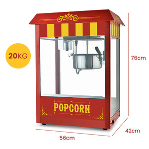 EuroChef Commercial Electric Popcorn Maker Machine | Pop Corn Popper Cooker