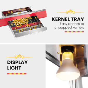 EuroChef Commercial Electric Popcorn Maker Machine | Pop Corn Popper Cooker