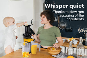 EuroChef Cold Press Slow Juicer Electric Juice Maker | Vegetable Extractor Squeezer