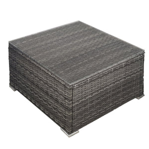 Grey Wicker Outdoor Coffee Table | LONDON RATTAN Patio Furniture