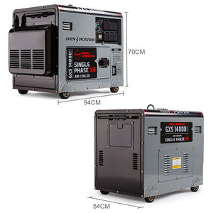 Portable Diesel Generator | 8.4kW Peak Power | Single Phase | Key Start | 13HP Engine | Commercial Use