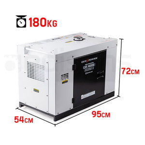 Portable Diesel Generator | 8.4kW Peak Power | Single Phase | Key Start | 460cc Engine | Commercial Use
