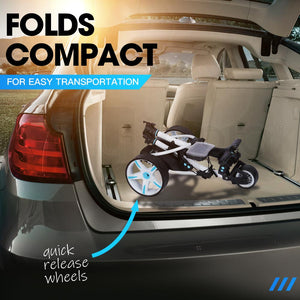 Golf Buggy Electric Trolley - Automatic Motorised Foldable Cart Powered by THOMSON