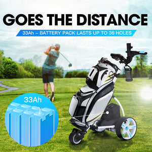 Golf Buggy Electric Trolley - Automatic Motorised Foldable Cart Powered by THOMSON