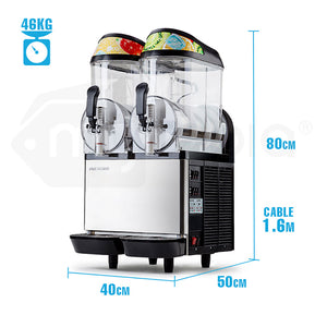 24L Slushie Machine 2 x 12L Commercial Granita Slush Maker Slurpee Slushy Juice