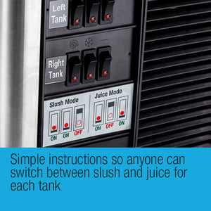 24L Slushie Machine 2 x 12L Commercial Granita Slush Maker Slurpee Slushy Juice