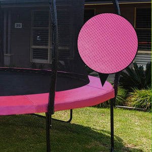 UP-SHOT Replacement Trampoline Pad-Spring Reinforced Round Outdoor | 12ft | Pink