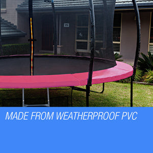 UP-SHOT Replacement Trampoline Pad-Spring Reinforced Round Outdoor | 12ft | Pink