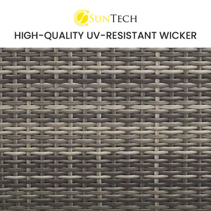 LONDON RATTAN 4 Seater Modular Outdoor Lounge Sofa Setting in Grey