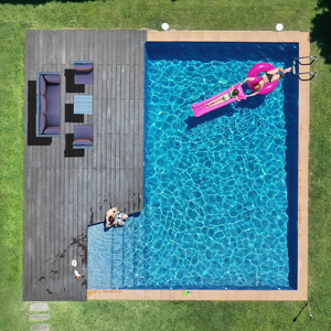 LONDON RATTAN 5 Seater Modular Outdoor Lounge Setting - incl. Coffee Table in Grey