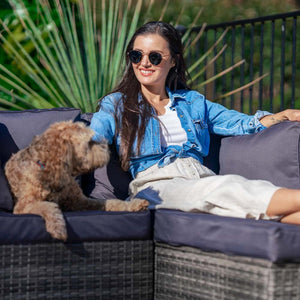 Modular 6 Seater Outdoor Lounge | LONDON RATTAN Setting