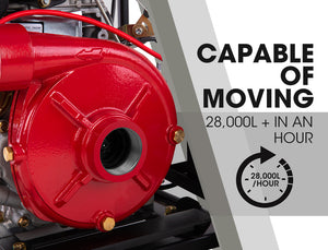 WARTON 2" 8HP Diesel High Pressure Water Pump | Fire Fighting Irrigation Farm | 2 Inch