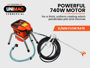 Electric Airless Paint Sprayer | Portable High Pressure Station Spray Gun | 740W