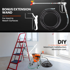 Electric Airless Paint Sprayer | Portable High Pressure Station Spray Gun | 740W