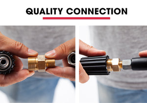 20M Pressure Washer Hose Extension with Drain Cleaner Nozzle Accessory Pack