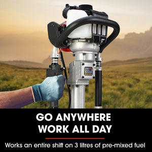 Baumr-AG 38cc 4-Stroke Petrol Post Driver | Carry Case & 3 Piling Sleeves Included