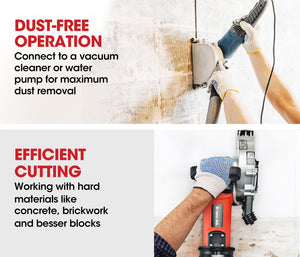 Wall Chaser and Vacuum Combo | Concrete Chasing Machine | Dust Collector | Brand: BAUMR-AG