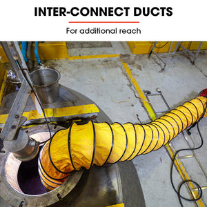 Baumr-AG 200mm Portable Axial Air Mover Blower Fan with 10m Ventilation Duct