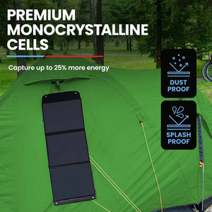 Portable USB Folding Solar Panel | Power: 100W | For Camping | Brand: GENPOWER