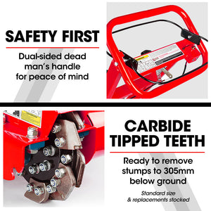 15HP Commercial Petrol Tree Stump Grinder