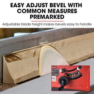 2000W 254mm Corded Table Saw with Stand | Extendable | Laser Guide