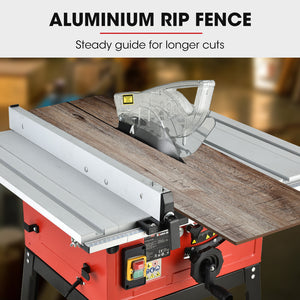 2000W 254mm Corded Table Saw with Stand | Extendable | Laser Guide