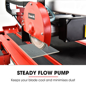 800W Electric Tile Saw Cutter with 200mm (8") Blade | 720mm Cutting Length | Side Extension Table