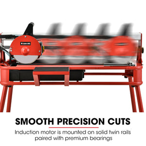 800W Electric Tile Saw Cutter with 200mm (8") Blade | 720mm Cutting Length | Side Extension Table
