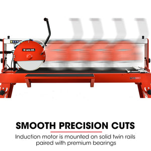 1500W Electric Tile Saw Cutter with 300mm (12") Blade | 920mm Cutting Length | Side Extension Table