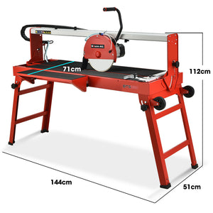 1500W Electric Tile Saw Cutter with 300mm (12") Blade | 920mm Cutting Length | Side Extension Table
