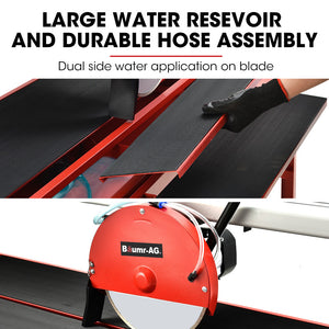 1500W Electric Tile Saw Cutter with 300mm (12") Blade | 920mm Cutting Length | Side Extension Table