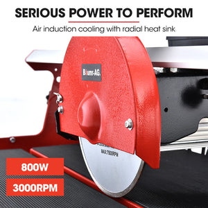 Electric Tile Saw Cutter | Power: 800W | Blade Size: 200mm (8") | Cutting Length: 620mm | Brand: BAUMR-AG
